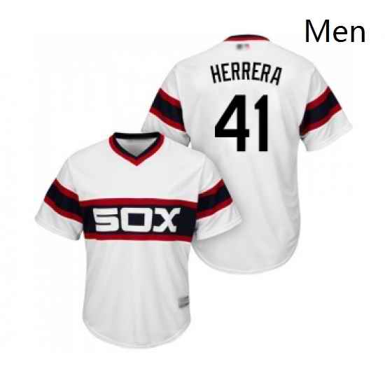 Mens Chicago White Sox 41 Kelvin Herrera Replica White 2013 Alternate Home Cool Base Baseball Jersey